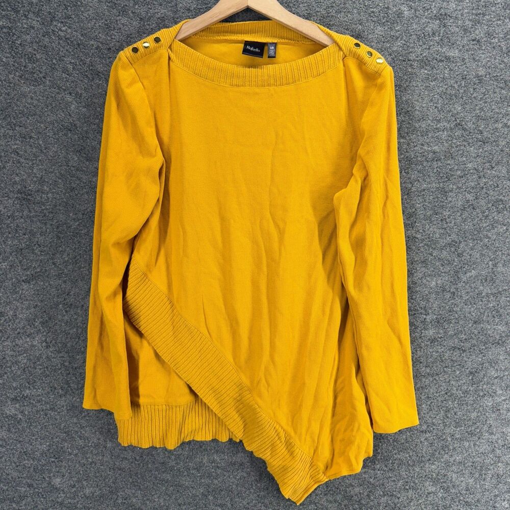 Rafaella Sweater Pullover Women L Large Orange Knit Long Sleeve Round Neck